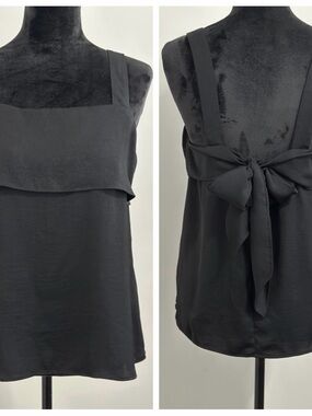 Banana Republic Black Layered Back-Tie Camisole